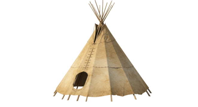 Isolated Teepee Tent