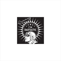 A bold--masculine-t-shirt-dad vector art.