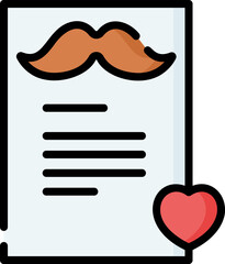 fathers day Illustration on a white background     