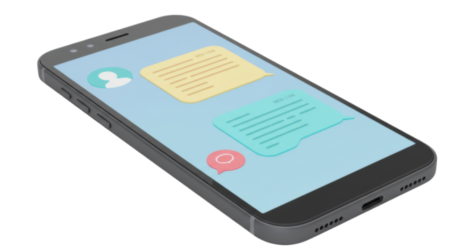 Isolated Smartphone Chat