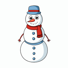 snowman on a white background