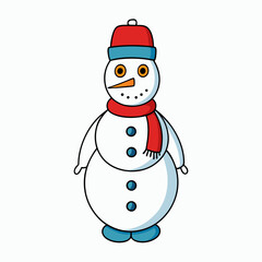 snowman on a white background