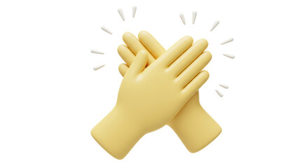 Isolated Clapping Hands