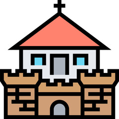 fortress Illustration on a white background    