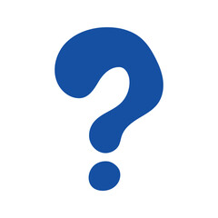 Naklejka premium Blue doodle question mark illustration symbol. Templates for design, posters, projects, banners, logo, and business cards.