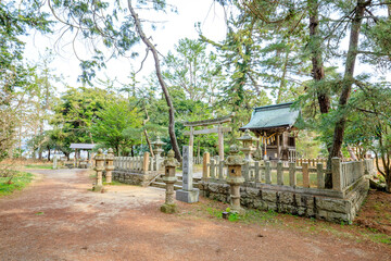 春の天橋立神社　京都府宮津市　Amanohashidate Shrine in Spring. Kyoto Pref, Miyazu City.