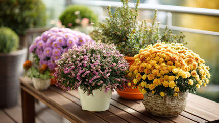 Planting fall flowers like chrysanthemums