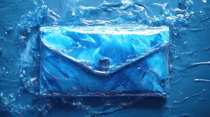 Obraz premium Aqua Clutch: A Dive into Blue