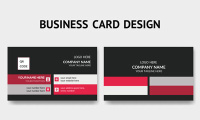 Double sided creative business card design template, business card design template, clean professional business card template, visiting card 