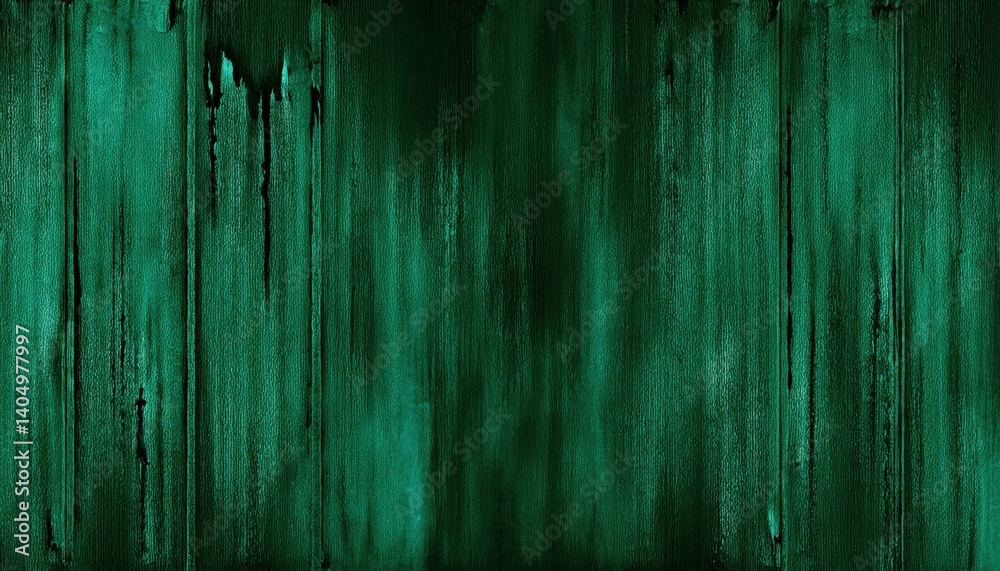 Aufkleber grungy emerald green painted wood texture background for digital design, wall art, product display o