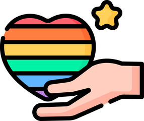 heart Illustration on a white background   