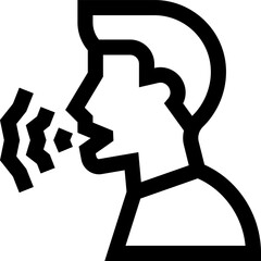 hoarseness Illustration on a white background     