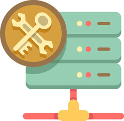 hosting Illustration on a white background   