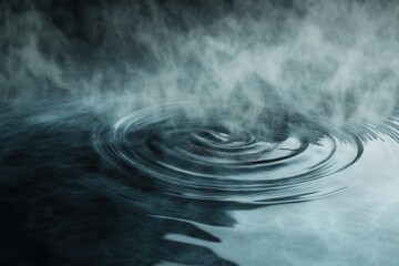 Vibrant ripple background with a bending fog swirl effect