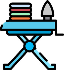 ironing board Illustration on a white background     