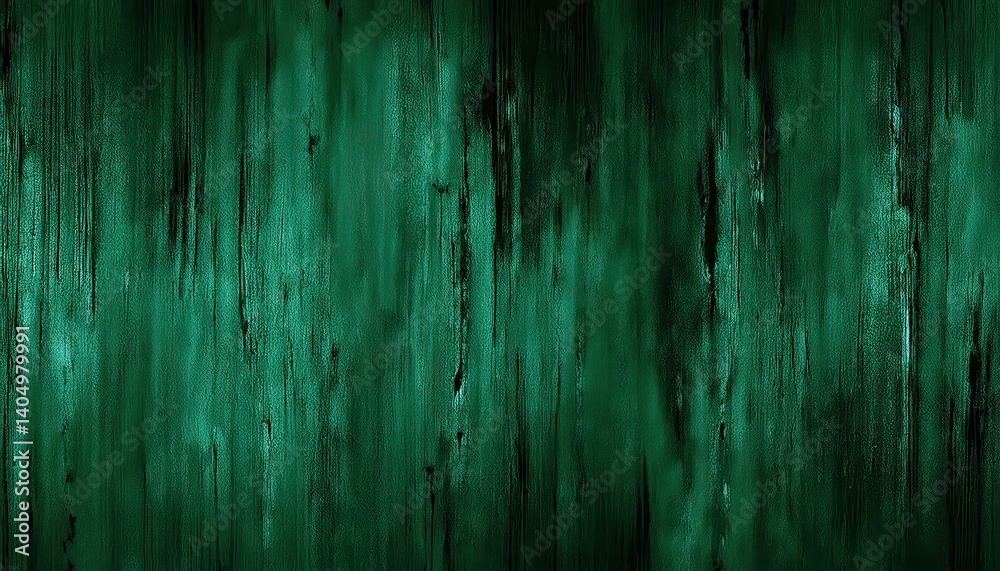 Poster grungy emerald green painted wood texture background for digital design, wall art, product display o