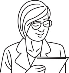 Healthcare ,doctor ,line art ,logo