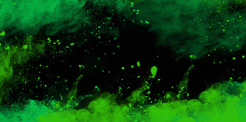 Abstract black and green fantasy watercolor background abstract fire flame grunge texture background .Old vintage grunge pattern distressed bright green paper .decorative pattern background