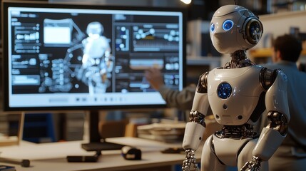 Fototapeta premium Advanced Robotics: A Glimpse into the Future of AI