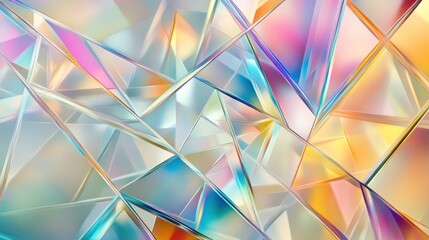 Abstract geometric shapes, iridescent colours