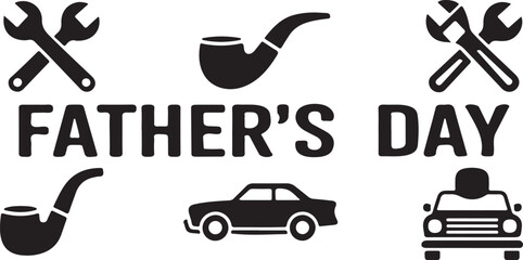 Father's Day Vector illustration design icon set for web