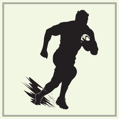 Fototapeta premium football player silhouette vector