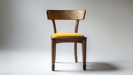 Background featuring an isolated old wooden chair