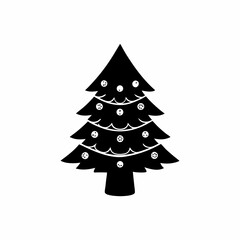 creative details Christmas Tree Icon Vector Illustration