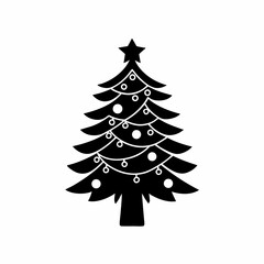 creative details Christmas Tree Icon Vector Illustration