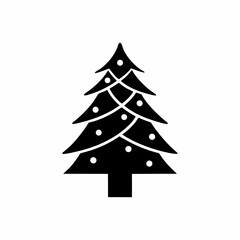 creative details Christmas Tree Icon Vector Illustration