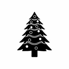 creative details Christmas Tree Icon Vector Illustration