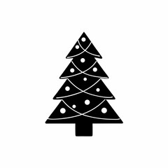 creative details Christmas Tree Icon Vector Illustration