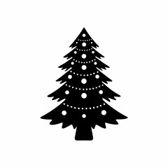 creative details Christmas Tree Icon Vector Illustration