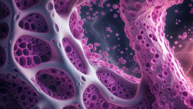 Healthy bone marrow showing normal cells