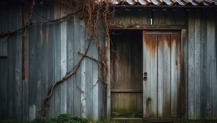 Japanese traditional wooden house section