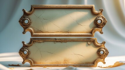 Embossed Old Brass Plate