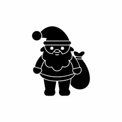 creative details Santa Claus Icon Vector Illustration