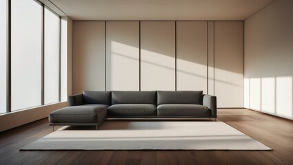 current gray sofa set in the sitting area