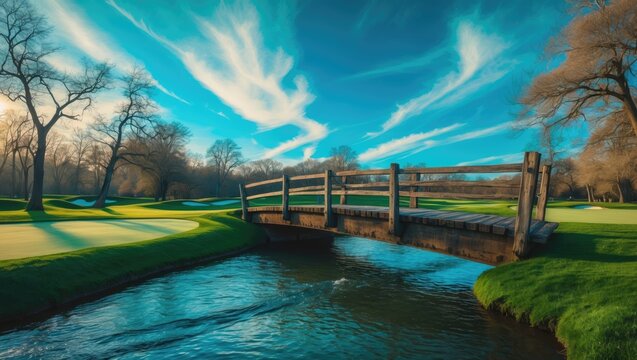 Greetings everyone, take a walk with a lovely scenery of a pristine golf course.