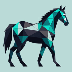 Obraz premium horse silhouette vector illustration