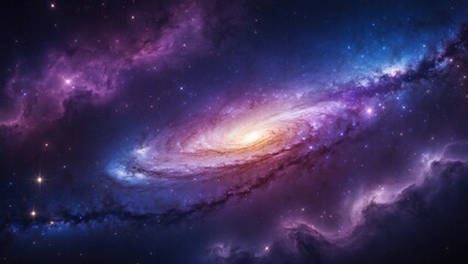 Obraz premium Milky Way galaxy featuring stars and cosmic dust in the universe.