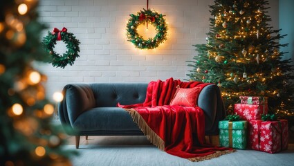 Living room interior featuring a sofa and an Advent calendar