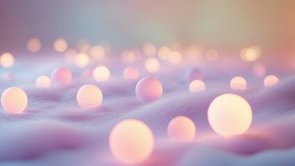 Pastel-hued soft focus light orbs with a gentle bokeh effect, perfect for tranquil backgrounds, serene environments, soothing wallpapers or delicate images