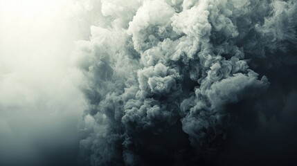 Obraz premium Abstract Smoke Cloud: A Study in Gray and White