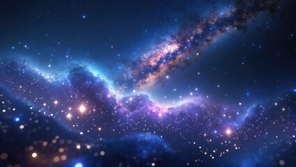 Fototapeta premium Galaxy of the Milky Way featuring stars and cosmic dust