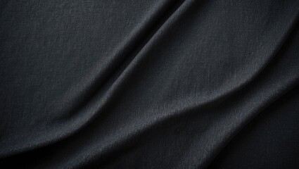 Fototapeta premium Texture background featuring dark grey fabric