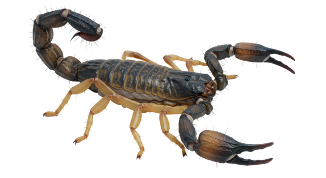 Isolated Scorpion with Claws
