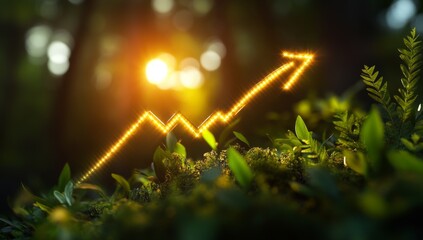 Growth in nature, upward trend