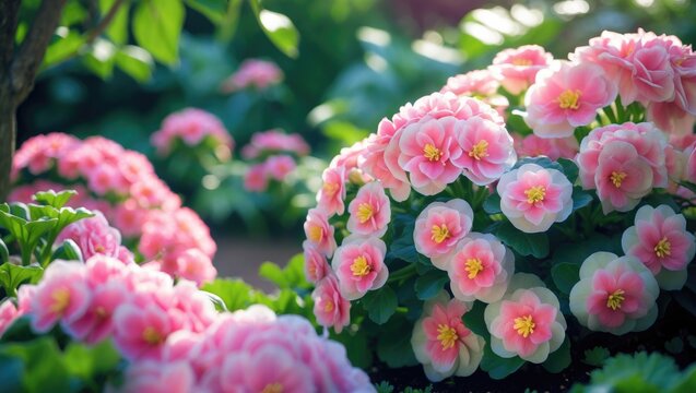 Begonias thriving in the garden