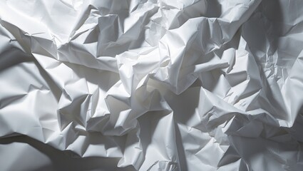 Obraz premium wrinkled white wrapping paper, texture